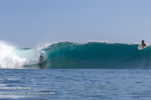Jamie Nye surfing out Lombok maybe twenty minutes before his unfortunate accident. Speedy recovery Jamie!